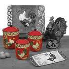La Provence Rooster Tuscan or French Country Canister Set 3 pc. 52, 70 