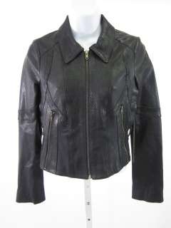 NWT OF TWO MINDS Black Leather Python Jacket Sz P $915  