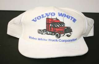 Vintage Volvo White Truck Advertising Trucker Hat Cap  