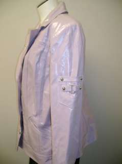 Bradley Bayou Patent Leather Jacket w/Stud detail M  