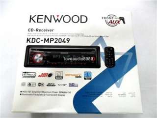 2011 Kenwood KDC MP2049 CD MP3 WMA AUX IN Car Player  