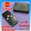 1080p 3 port hdmi switch switcher splitter for hdt usb optical scroll