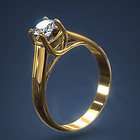   Engagement Ring 0.7 Carat D VS2 18 K Wedding Mine Unique Golden 2nd