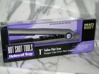 Hot Shot Tools Helen of Troy Nano Ceramic 1 Salon Flat Iron. New 