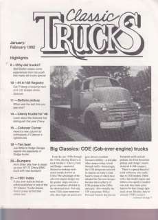 Classic Trucks, 1 2/92, Cab over engine trucks  