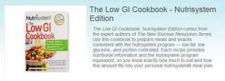   for bid is (1) Nutrisystem THE LOW GI COOKBOOK Nutrisystem Edition