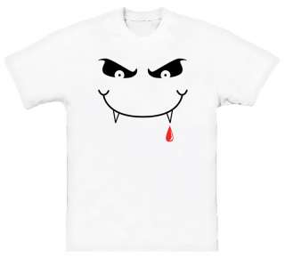 Vampire Cool Fangs True Blood Sexy Scary White T Shirt  