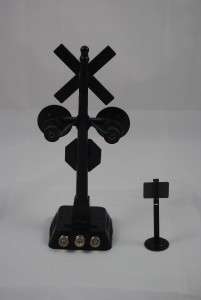   Pre War WWII 7 electric RR Crossing sign & Uncouple sign  