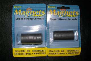 2pk Super Strong Ceramic .75in MAGNETS 16 pc crafts NEW  