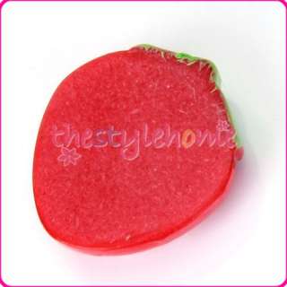 10PCs Red Resin Strawberry Flatback Button Beads Bows  