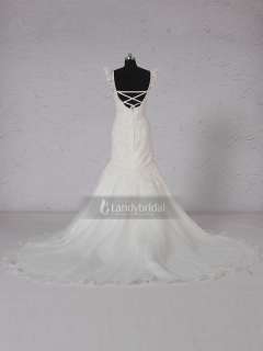   Ivory Lace mermaid Wedding Dress Bridal Gown SZ free Discout♥  
