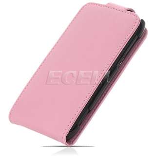PINK PREMIUM LUXURY SOFT LEATHER FLIP STYLE CASE COVER FOR NOKIA E7 