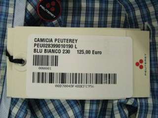 CAMICIA PEUTEREY Tg.L 125E  40% PEU028399010190 SHIRT BLU UOMO  