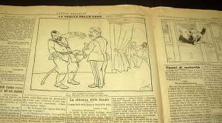 Giornale satirico GUERIN MESCHINO 1909 Maturità Musica  