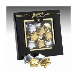 Gold and Silver Stars Solid Milk Chocolate Gift Box (5.5 Oz)  