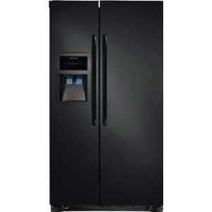   , Side by Side, 22.6 Cubic Ft Refrigerator, Black Appliances