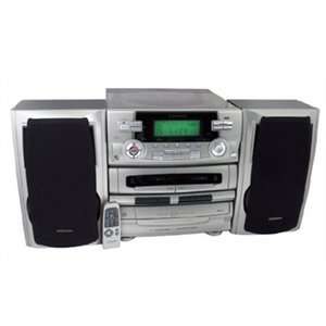   Home Audio System with 5 CD Changer, Digital Tuning, 3 Speed Turntable