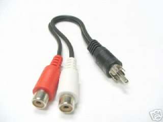 Lot of(3) RCA 2 Female to 1 Male Audio splitter Y Cable  
