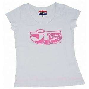  JT Racing Womens 3D T Shirt   X Small/White Automotive