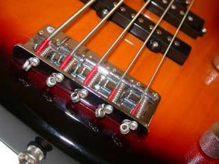 Kona 5 String Electric Bass Guitar Sunburst, Adj Bridge  