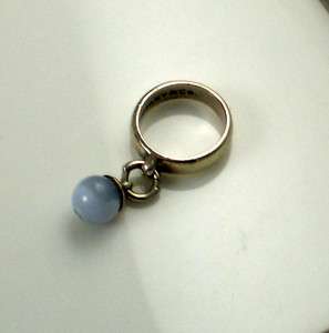   & Co Rare Sterling Silver Blue Lace Agate Fascination Ring  