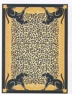 5X8 PANTHER COUGAR LEOPARD ANIMAL PRINT AREA RUG 555  