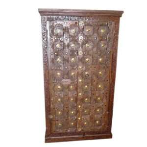  Antique Door Brass Rustic Armoire Furniture From India 