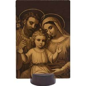  Holy Family Antique  Sepia Desk Plaque
