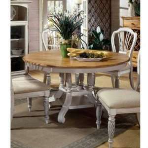  Wilshire Antique White Round Dining Table: Home & Kitchen