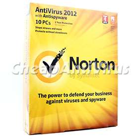 Norton AntiVirus 2012 with Antispyware 10 PC User (Brand New Sealed 