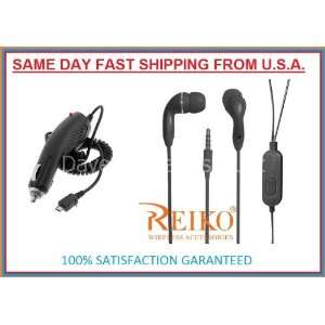 Rapid Car Auto Vehicle Charger+3.5mm Stereo Headset Headphone Earbud 