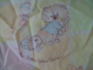 VINTAGE CRITTER SITTERS LOVE BABIES BABY CRIB SHEET  
