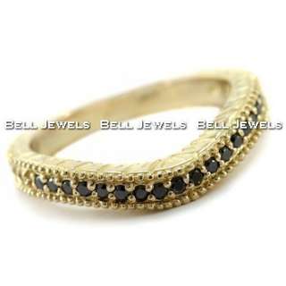   STACKABLE CURVED WEDDING BAND RING 14K YELLOW GOLD VINTAGE ANTIQUE