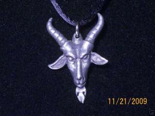 Goat Head Necklace   baphomet evil satan metal  