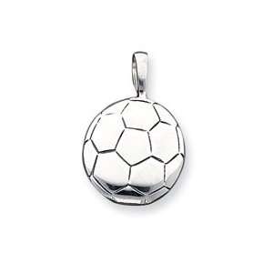  Sterling Silver Antiqued Soccer Ball Pendant Jewelry