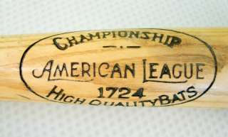 Vintage Championship American League Model Baseball Bat  