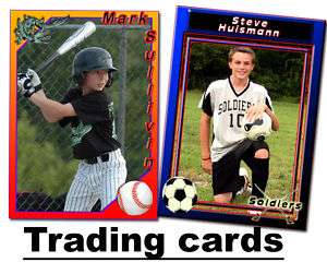 Sports trading cards and frames Photoshop templates  