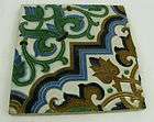 antique ceramic hand painted embossed spanish tile expedited shipping 