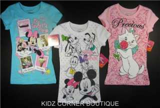 Disney MINNIE MOUSE or Precious MARIE The Cat T Shirt 4 5 6 6X 7 8 10 
