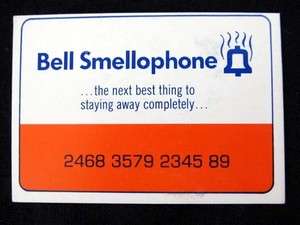 Vintage Bell Smellophone (Telephone)Trading Card 1970s HUMOROUS FUNNY 