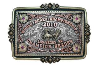 Clint Mortenson Championship Rodeo Trophy Belt Buckle  