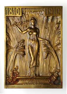 1910 Rene Lalique Chile Centenary Art Nouveau Medal  