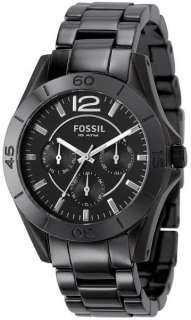 Fossil Mens Watch Black Stainless Steel Case And Ceramic Bracelet 