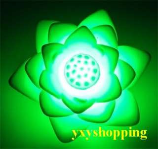 10 pcs LED 7 color Lotus flower lamp changing night light Halloween 