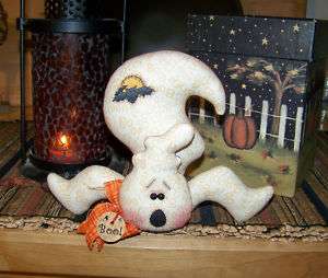 Primitive Halloween Ghost Ornie Shelf Doll Pattern 140  