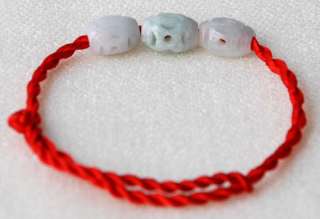 Jade in silk cord bracelet (031)  