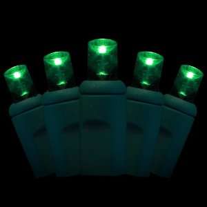  Battery Operated 5mm Wide Angle LED Lights, Green Lamps 