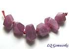 ea Genuine RUBY 8 11mm Faceted Nugget Beads NATURAL