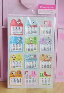 some cute date to your life with this set of calendar Snoopy stickers 