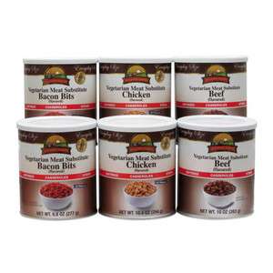 Augason Farms Cooking Supplies Vegetarian Meat Substitute Variety 6 Pk 